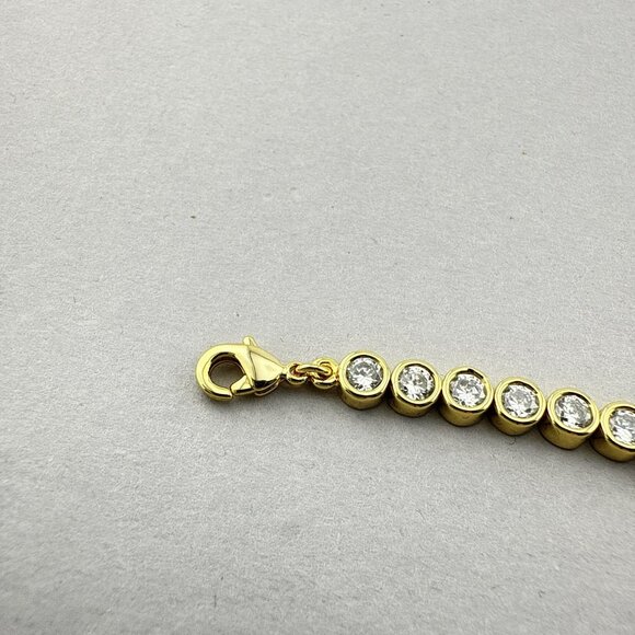 Joan Boyce Bracelet Evil Eye Angel Eye Talisman Rhinestone Bezel Set Gold Tone - Picture 13 of 15